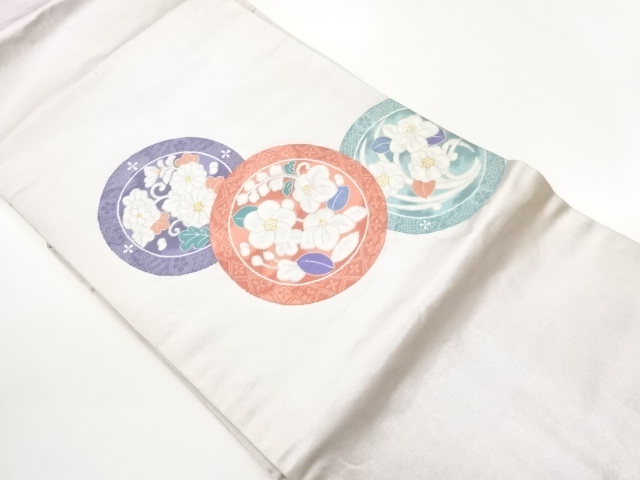 JAPANESE NAGOYA OBI / WOVEN FLOWER
